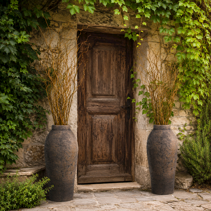 RUSTIC EARTH TALL VINTAGE VASE 36x74cm